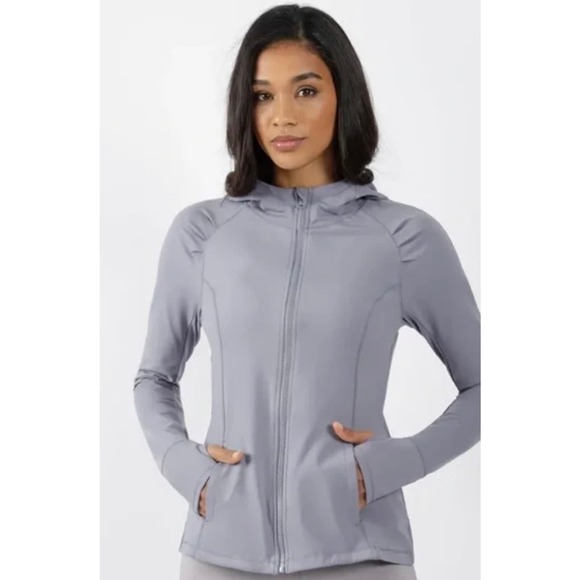 Yogalicious Jackets & Blazers - Yogalicius Full Zip Jacket with hoodie frosted lilac SZ XS * wom166